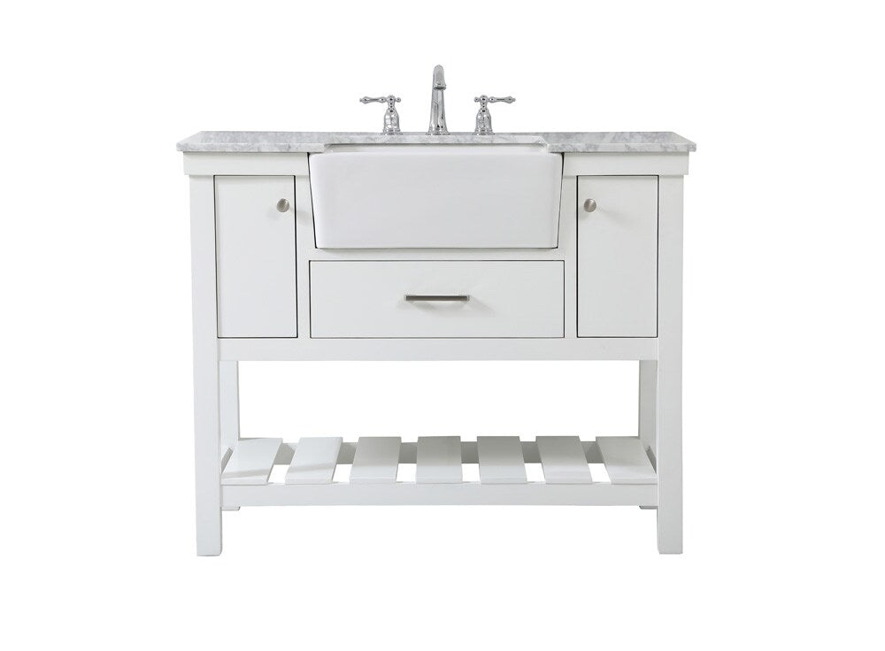 Elegant Furniture & Lighting - Clement 42 inch Single bathroom vanity in white - VF60142WH veiw 1