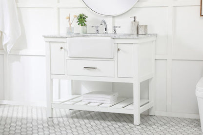 Elegant Furniture & Lighting - Clement 42 inch Single bathroom vanity in white - VF60142WH veiw 3