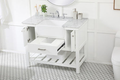 Elegant Furniture & Lighting - Clement 42 inch Single bathroom vanity in white - VF60142WH veiw 4