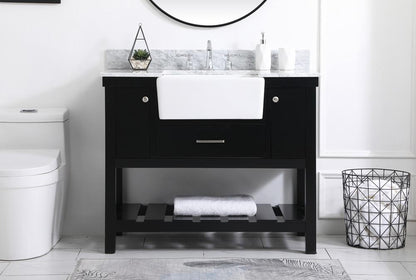 Elegant Furniture & Lighting - Clement 42 inch Single bathroom vanity in black with backsplash - VF60142BK-BS veiw 2