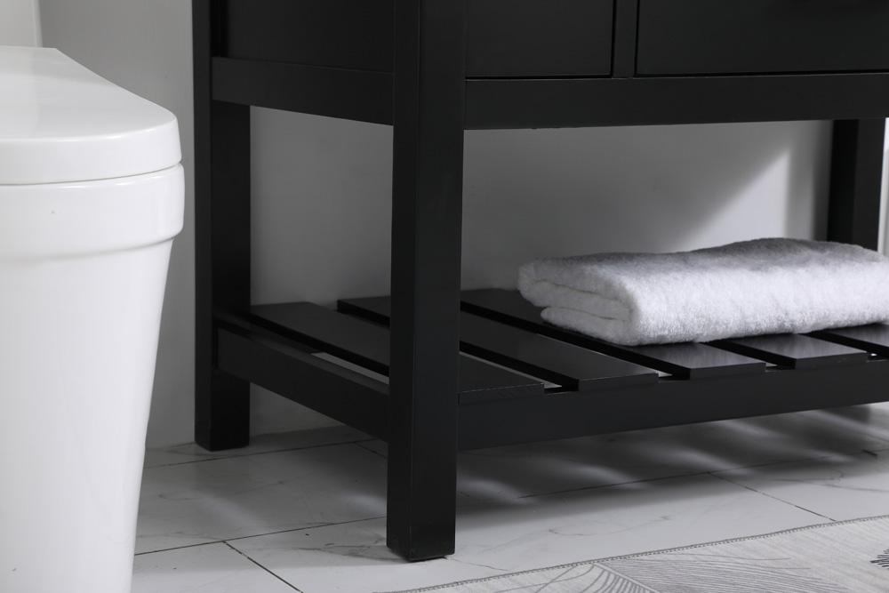 Elegant Furniture & Lighting - Clement 42 inch Single bathroom vanity in black with backsplash - VF60142BK-BS veiw 7