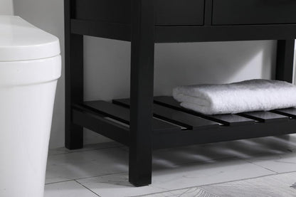 Elegant Furniture & Lighting - Clement 42 inch Single bathroom vanity in black with backsplash - VF60142BK-BS veiw 7