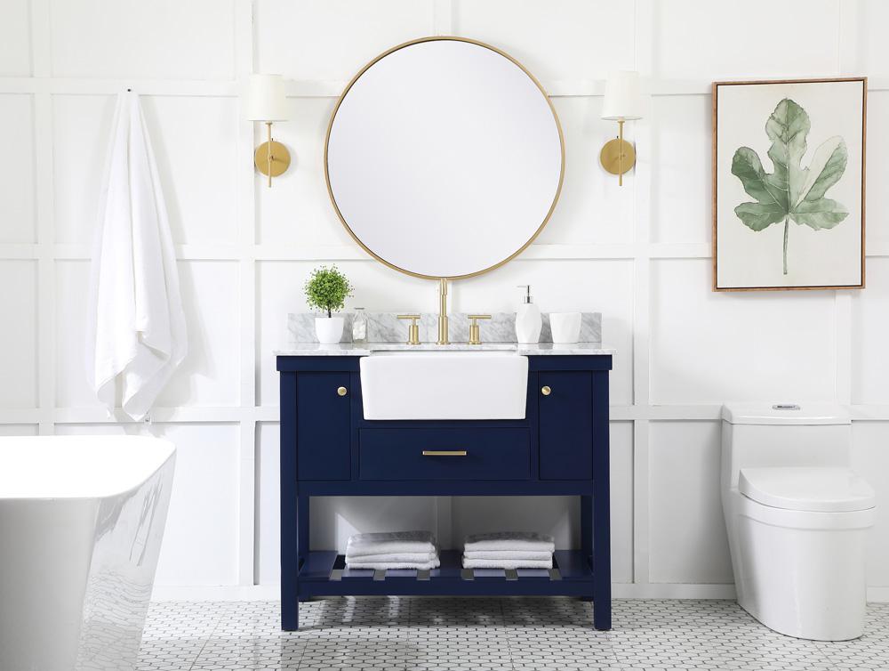Elegant Furniture & Lighting - Clement 42 inch Single bathroom vanity in blue with backsplash - VF60142BL-BS veiw 5