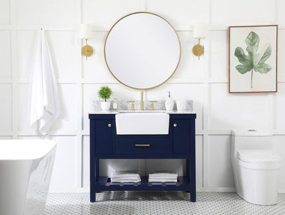 Elegant Furniture & Lighting - Clement 42 inch Single bathroom vanity in blue with backsplash - VF60142BL-BS veiw 5