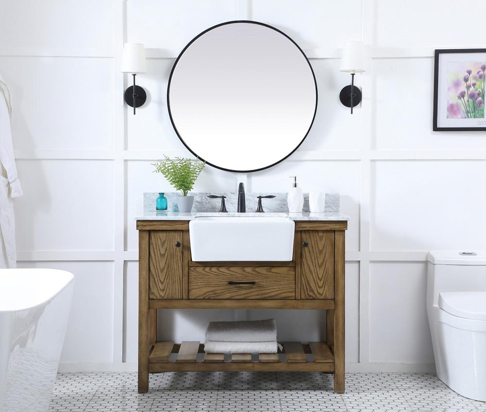 Elegant Furniture & Lighting - Clement 42 inch Single bathroom vanity in driftwood with backsplash - VF60142DW-BS veiw 5