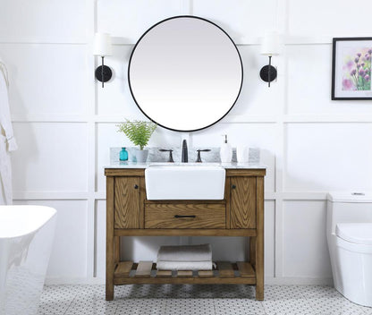 Elegant Furniture & Lighting - Clement 42 inch Single bathroom vanity in driftwood with backsplash - VF60142DW-BS veiw 5