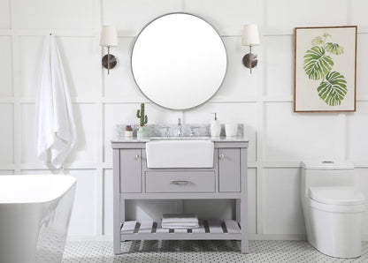 Elegant Furniture & Lighting - Clement 42 inch Single bathroom vanity in grey with backsplash - VF60142GR-BS veiw 5