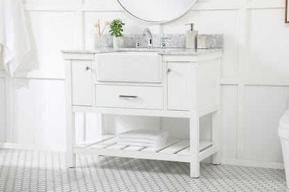 Elegant Furniture & Lighting - Clement 42 inch Single bathroom vanity in white with backsplash - VF60142WH-BS veiw 3