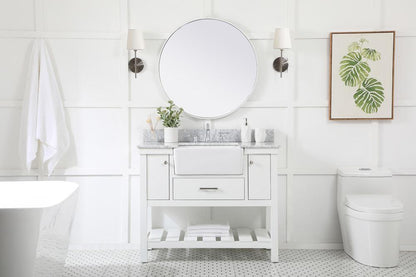 Elegant Furniture & Lighting - Clement 42 inch Single bathroom vanity in white with backsplash - VF60142WH-BS veiw 5