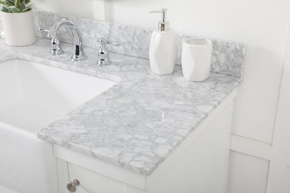 Elegant Furniture & Lighting - Clement 42 inch Single bathroom vanity in white with backsplash - VF60142WH-BS veiw 6