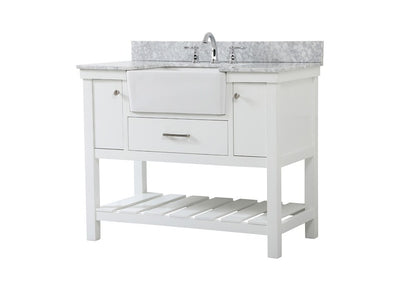 Elegant Furniture & Lighting - Clement 42 inch Single bathroom vanity in white with backsplash - VF60142WH-BS veiw 8