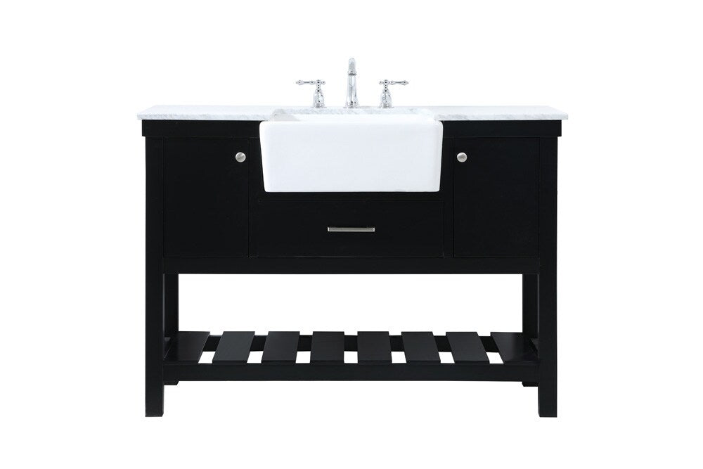 Elegant Furniture & Lighting - Clement 48 inch Single bathroom vanity in black - VF60148BK veiw 1