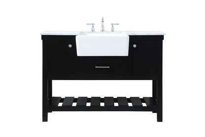 Elegant Furniture & Lighting - Clement 48 inch Single bathroom vanity in black - VF60148BK veiw 1