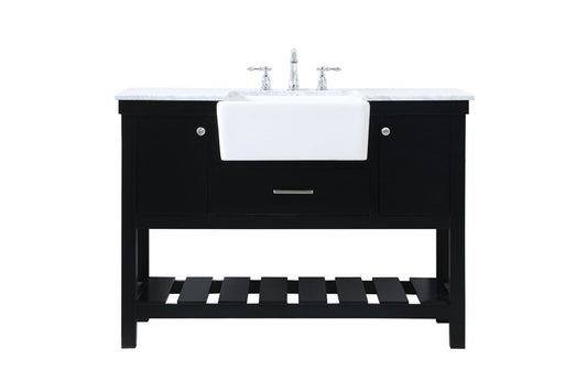 Elegant Furniture & Lighting - Clement 48 inch Single bathroom vanity in black - VF60148BK veiw 1
