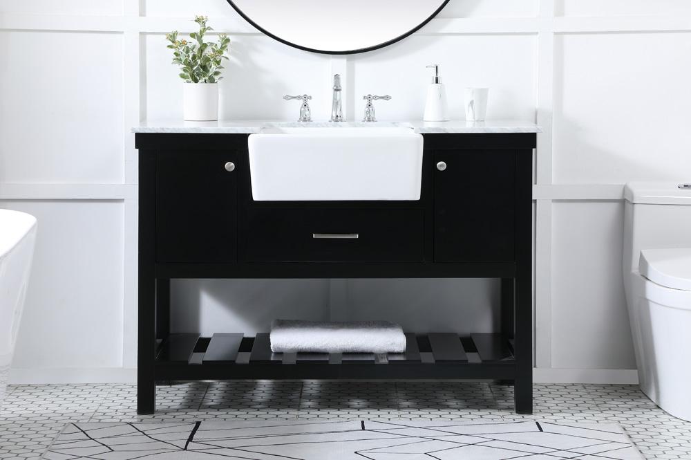 Elegant Furniture & Lighting - Clement 48 inch Single bathroom vanity in black - VF60148BK veiw 2
