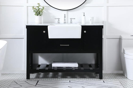 Elegant Furniture & Lighting - Clement 48 inch Single bathroom vanity in black - VF60148BK veiw 2