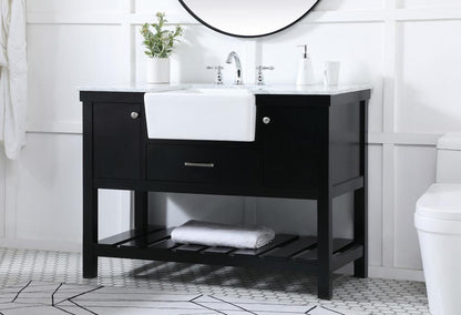 Elegant Furniture & Lighting - Clement 48 inch Single bathroom vanity in black - VF60148BK veiw 3