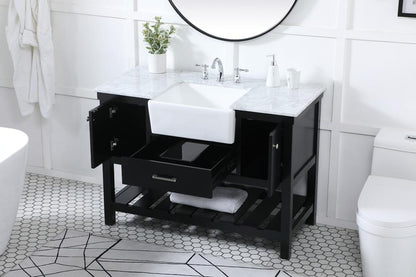 Elegant Furniture & Lighting - Clement 48 inch Single bathroom vanity in black - VF60148BK veiw 4