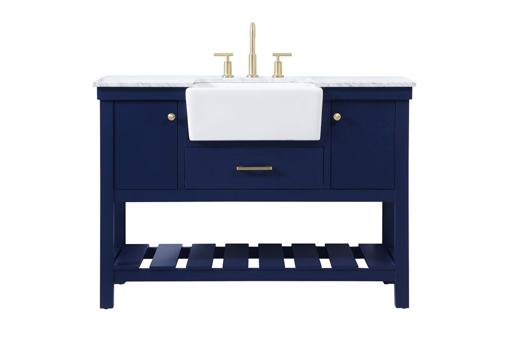 Elegant Furniture & Lighting - Clement 48 inch Single bathroom vanity in blue - VF60148BL veiw 1