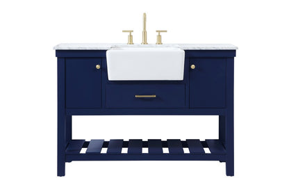 Elegant Furniture & Lighting - Clement 48 inch Single bathroom vanity in blue - VF60148BL veiw 1