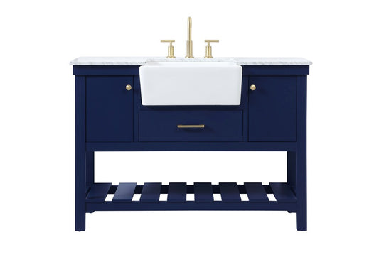 Elegant Furniture & Lighting - Clement 48 inch Single bathroom vanity in blue - VF60148BL veiw 1