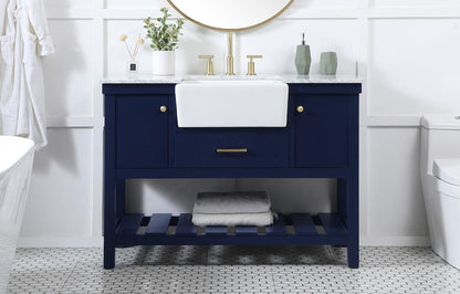 Elegant Furniture & Lighting - Clement 48 inch Single bathroom vanity in blue - VF60148BL veiw 2