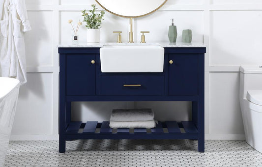 Elegant Furniture & Lighting - Clement 48 inch Single bathroom vanity in blue - VF60148BL veiw 2