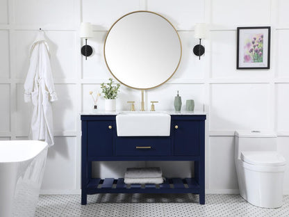 Elegant Furniture & Lighting - Clement 48 inch Single bathroom vanity in blue - VF60148BL veiw 5