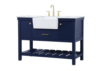 Elegant Furniture & Lighting - Clement 48 inch Single bathroom vanity in blue - VF60148BL veiw 8