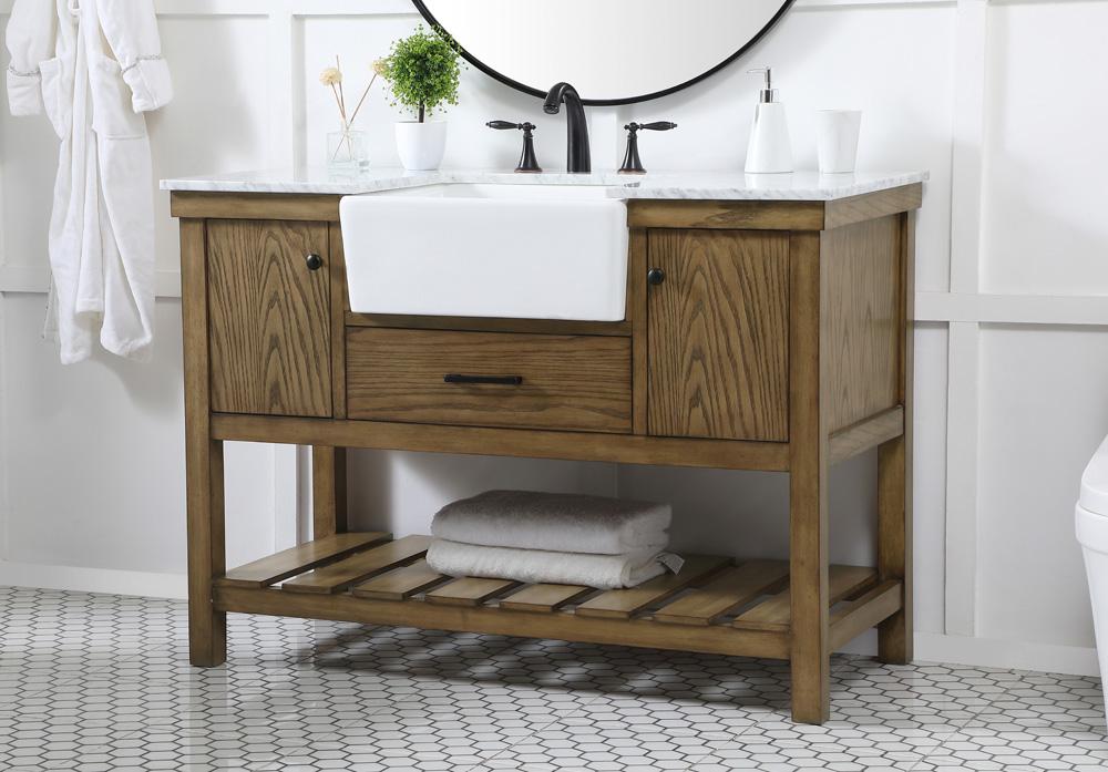 Elegant Furniture & Lighting - Clement 48 inch Single bathroom vanity in driftwood - VF60148DW veiw 3