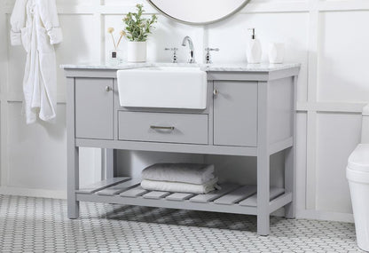 Elegant Furniture & Lighting - Clement 48 inch Single bathroom vanity in grey - VF60148GR veiw 3