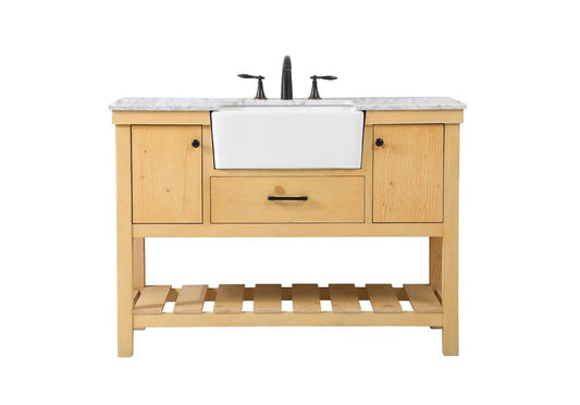 Elegant Furniture & Lighting - Clement 48 inch Single bathroom vanity in natural wood - VF60148NW veiw 1