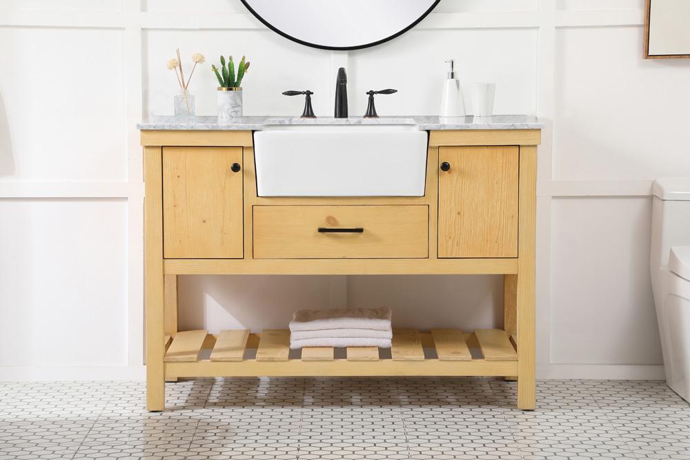 Elegant Furniture & Lighting - Clement 48 inch Single bathroom vanity in natural wood - VF60148NW veiw 2