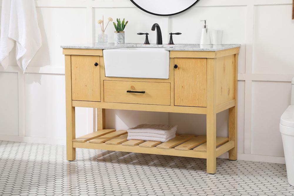 Elegant Furniture & Lighting - Clement 48 inch Single bathroom vanity in natural wood - VF60148NW veiw 3