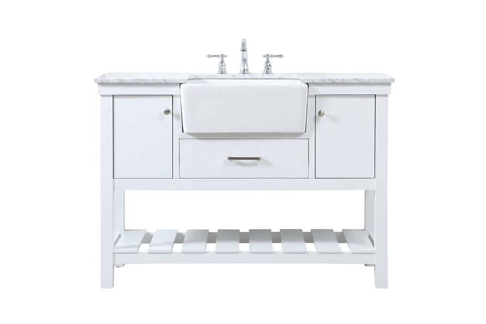 Elegant Furniture & Lighting - Clement 48 inch Single bathroom vanity in white - VF60148WH veiw 1