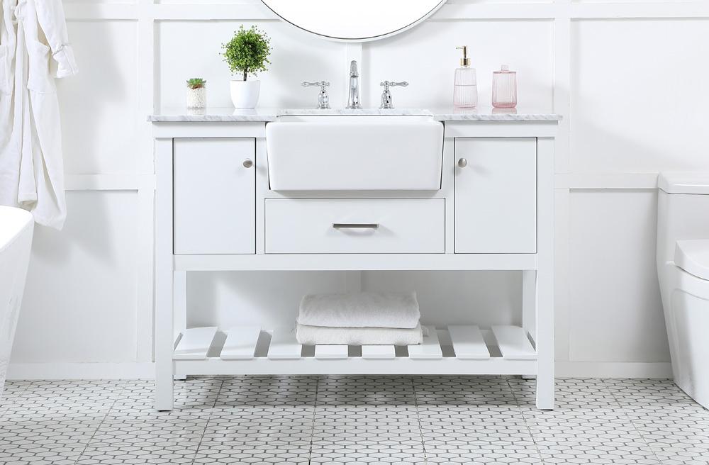 Elegant Furniture & Lighting - Clement 48 inch Single bathroom vanity in white - VF60148WH veiw 2
