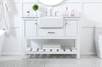 Elegant Furniture & Lighting - Clement 48 inch Single bathroom vanity in white - VF60148WH veiw 2