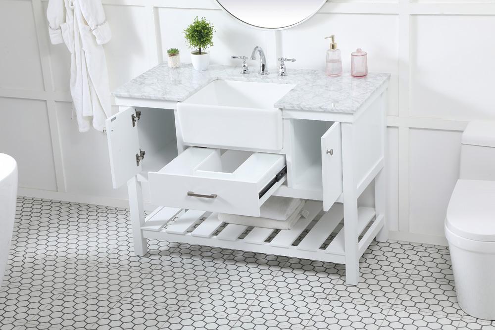 Elegant Furniture & Lighting - Clement 48 inch Single bathroom vanity in white - VF60148WH veiw 4