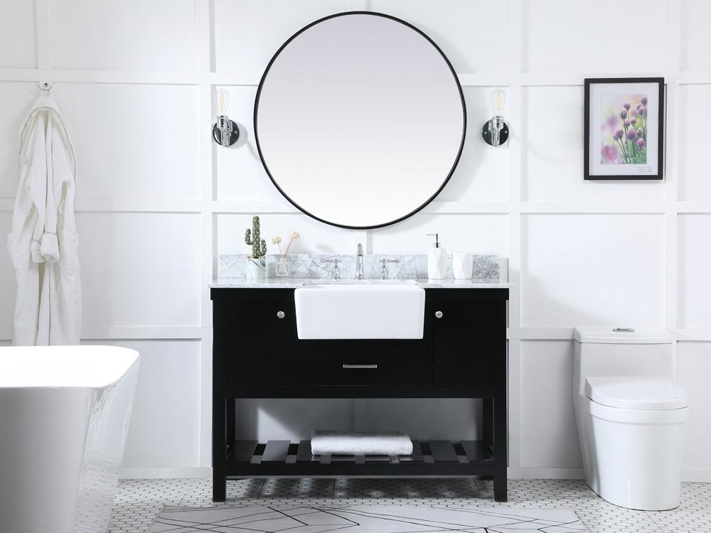 Elegant Furniture & Lighting - Clement 48 inch Single bathroom vanity in black with backsplash - VF60148BK-BS veiw 5