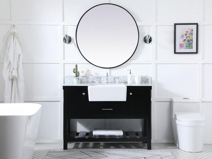 Elegant Furniture & Lighting - Clement 48 inch Single bathroom vanity in black with backsplash - VF60148BK-BS veiw 5