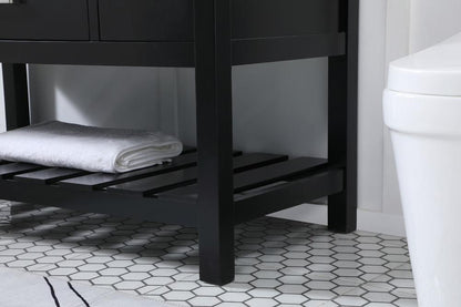 Elegant Furniture & Lighting - Clement 48 inch Single bathroom vanity in black with backsplash - VF60148BK-BS veiw 7