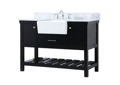 Elegant Furniture & Lighting - Clement 48 inch Single bathroom vanity in black with backsplash - VF60148BK-BS veiw 8