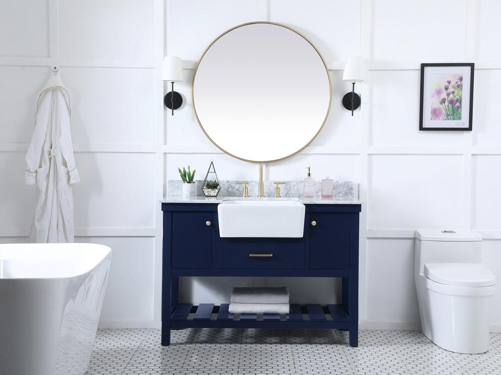 Elegant Furniture & Lighting - Clement 48 inch Single bathroom vanity in blue with backsplash - VF60148BL-BS veiw 5