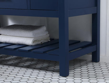 Elegant Furniture & Lighting - Clement 48 inch Single bathroom vanity in blue with backsplash - VF60148BL-BS veiw 7