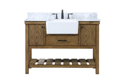 Elegant Furniture & Lighting - Clement 48 inch Single bathroom vanity in driftwood with backsplash - VF60148DW-BS veiw 1