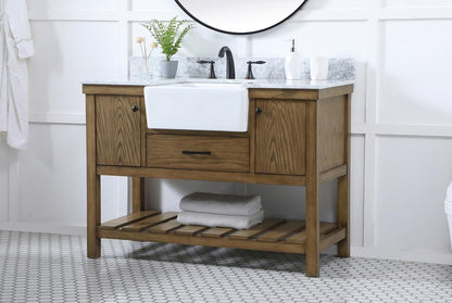 Elegant Furniture & Lighting - Clement 48 inch Single bathroom vanity in driftwood with backsplash - VF60148DW-BS veiw 3