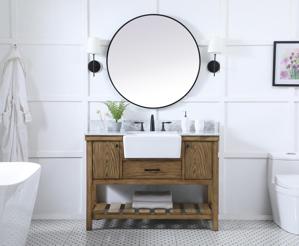 Elegant Furniture & Lighting - Clement 48 inch Single bathroom vanity in driftwood with backsplash - VF60148DW-BS veiw 5