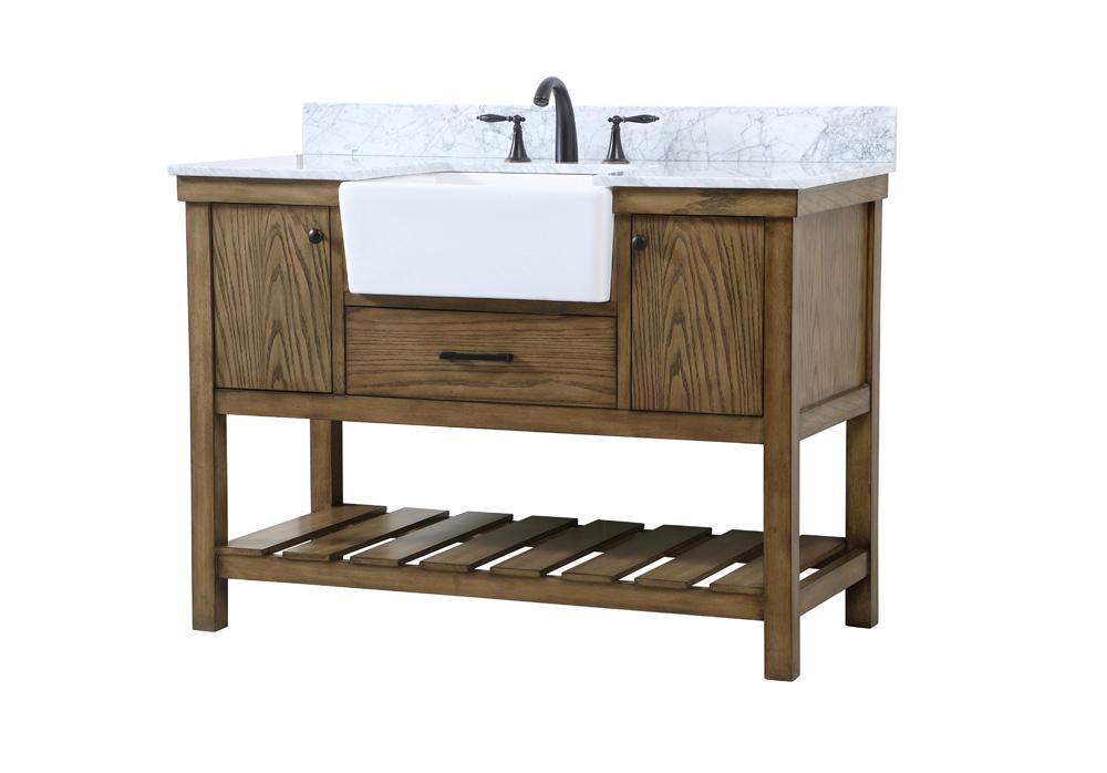 Elegant Furniture & Lighting - Clement 48 inch Single bathroom vanity in driftwood with backsplash - VF60148DW-BS veiw 8