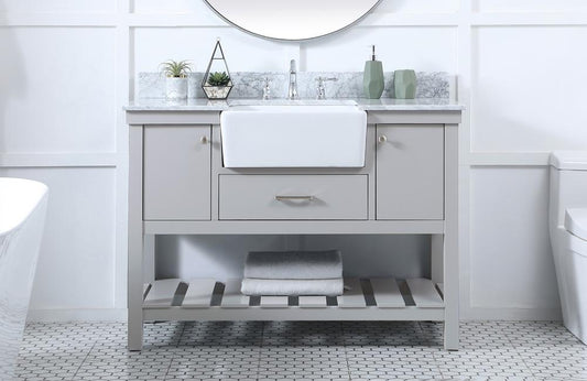 Elegant Furniture & Lighting - Clement 48 inch Single bathroom vanity in grey with backsplash - VF60148GR-BS veiw 2
