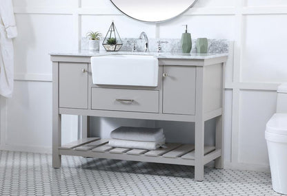 Elegant Furniture & Lighting - Clement 48 inch Single bathroom vanity in grey with backsplash - VF60148GR-BS veiw 3